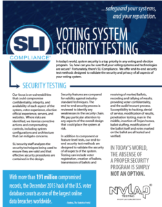 Voting System Certification Testing - SLI Compliance, An Independent ...